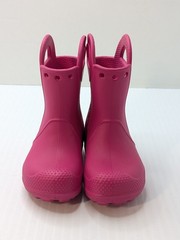 Crocs Handle It Rain Boots Toddler Kids Size C7 Pink Waterproof Rubber Excellent