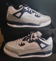 NEW AUTHENTIC JORDAN SPIZIKE LOW (GS) „WHITE MIDNIGHT NAVY“ US 6 Y