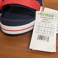 Kids‘ Crocband™ Cruiser Sandal Red/Navy Size 3 NWT