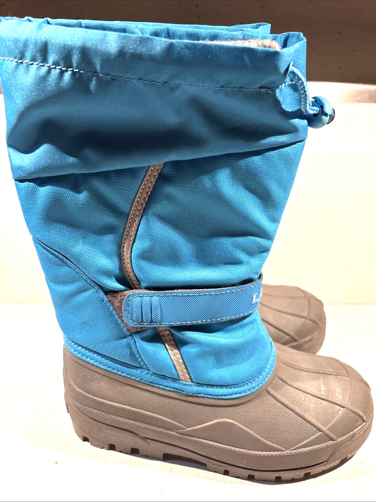 Snow Boots Kids Size 3 Teal Gray With LIner Unisex LL Bean Excelllent Condition