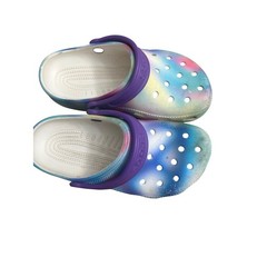 Kids Crocs Classic Clog Tie Dye Purple Blue Yellow Pink Size 2