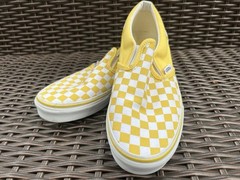 Vans Classic Yellow White Checker Sneakers Youth 6.5 Athletic Skate Shoes 721356