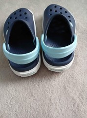 Crocs Crocband II Blue White Clog Junior Size 1 Worn A Few Times
