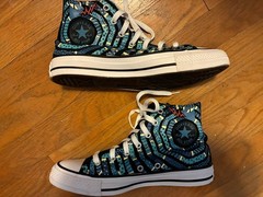 Converse Chuck Taylor All Star Snake Coils Kids Size 5 High Top Sneakers