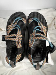 Kids Chaco Cloud ZX2 Ecotread Blue Yellow Green Addstride Hiking Sandals Sz 2