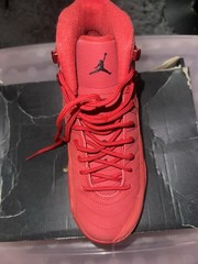 Jordan Air Jordan 12 Red High Top Leather Sneaker 6.5Y (EU 39) W