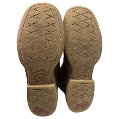 Justin Boots Boys Boots 5D Western Cowboy Embroidered Leather Square Toe Rodeo