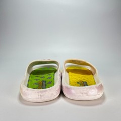 SpongeBob SquarePants & Patrick White Comfort Slip On Slide Sandals Youth Size 4