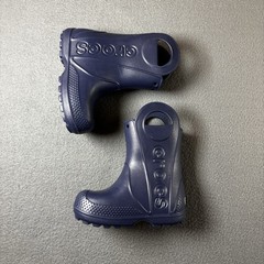 Crocs Kids Blue Handle it Rain Boots US Toddler’s Size C6 Slip-On Toddler 6