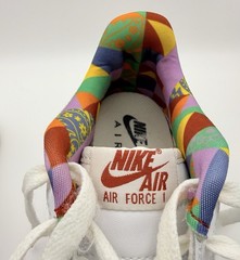 Nike Air Force 1 White Multicolor Leather Kids Sneakers 5Y FN8912-111