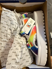 FILA Sporteva Sandal White/Multicolor Unisex Kids Hook & Loop US 5 EU 37.5