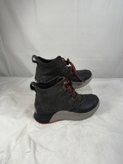 Sorel Out N About Boots Youth Size 2 Grey Red Shoes Waterproof Kids NY4564-093