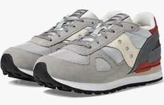 Saucony Shadow Original (Little Big Kid) Sneaker, Grey/Red, Size 5 Big Kid M