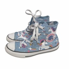 Converse Chuck Taylor All Star High Top Unicorn Blue Sneakers Girls 1 Juinor