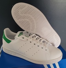 NEW ADIDAS STAN SMITH J PRIMEGREEN „CLOUD WHITE GREEN“ US 6.5