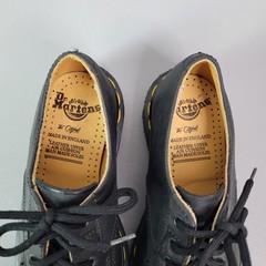Vintage Dr Martens Original Made In England Leather Black Shoes Kids US 13