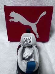 PUMA Kids Slip-On Mesh Sneakers White/Black/Red Blue US 5C Low Top
