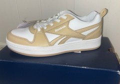 Reebok Men’s Low Top Lace-Up Athletic Sneakers White/Beige Rubber Outsole
