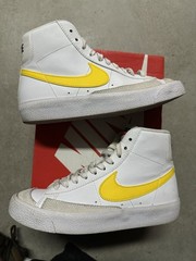 Nike Blazer Mid 77 White Black Brown Mocha Pecan Vivid Sulfur Yellow – Size 4.5