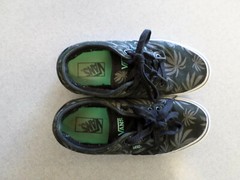 VANS „Palm Tree“ black low skate shoes 7Y (eur 39)