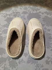 New Native Jefferson Cozy Fur Lined Kids Slip-On Clog, Blue, Black or Bone, C13