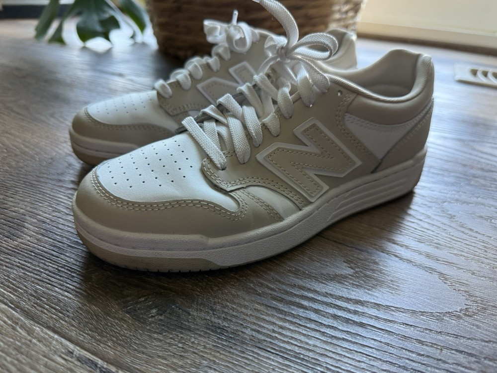 Size 5.5 – New Balance 480 Low Timberwolf – Cream And White Low Top Used