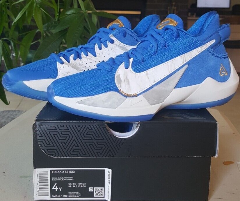 NIKE FREAK 2 SE (GS) SIGNAL BLUE-SUMMIT WHITE SZ 4.5Y-WOMENS SZ 6 [CZ4177-408]
