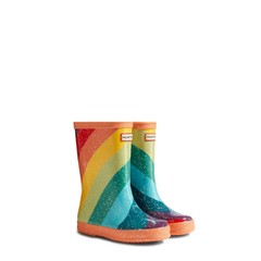 NEW $75 HUNTER Kids Original First Classic Rain Boots Rainbow Glitter US 7C