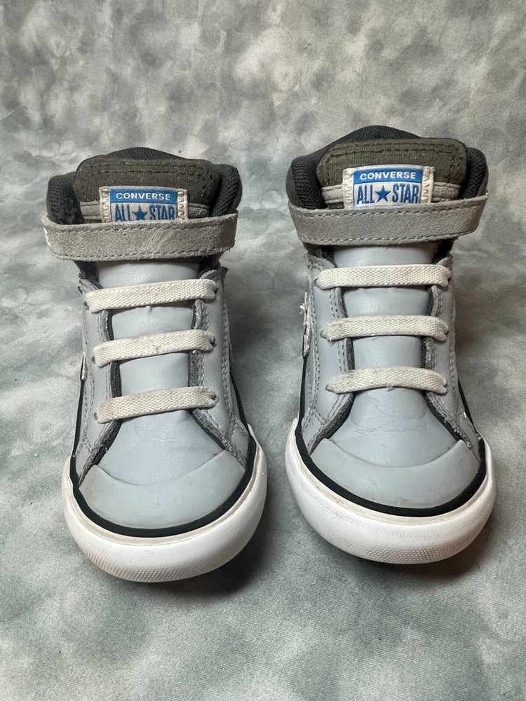 Converse All-Star Pro Blaze Strap High-Top Sneakers Gray Kids Size 8