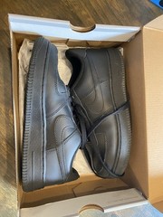 Nike Air Force 1 LE GS Black Leather Low Top Sneaker Shoes Unisex Kids 5Y