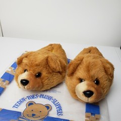 Vintage teddy bear slippers