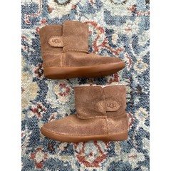 UGG Keelan Boots Toddler 9 Chestnut Brown Suede Shearling Lined