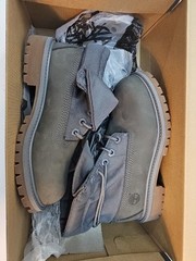 Timberland Roll Top Premium Nubuck Kid’s Boots US 1.5 Grey Mono TB0A16C7