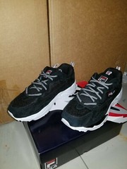 Fila Kids Ray Tracer Black White Size US Size 4.5 Youth