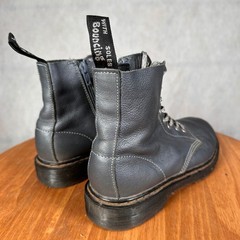 Dr. Martens 1460 Pascal J Boots Kids Size 4 Grey Good Pebbled Leather Zip
