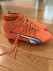 PUMA Future Pro Performance Football Cleats Orange US Youth 4.5 Medium (D, M)