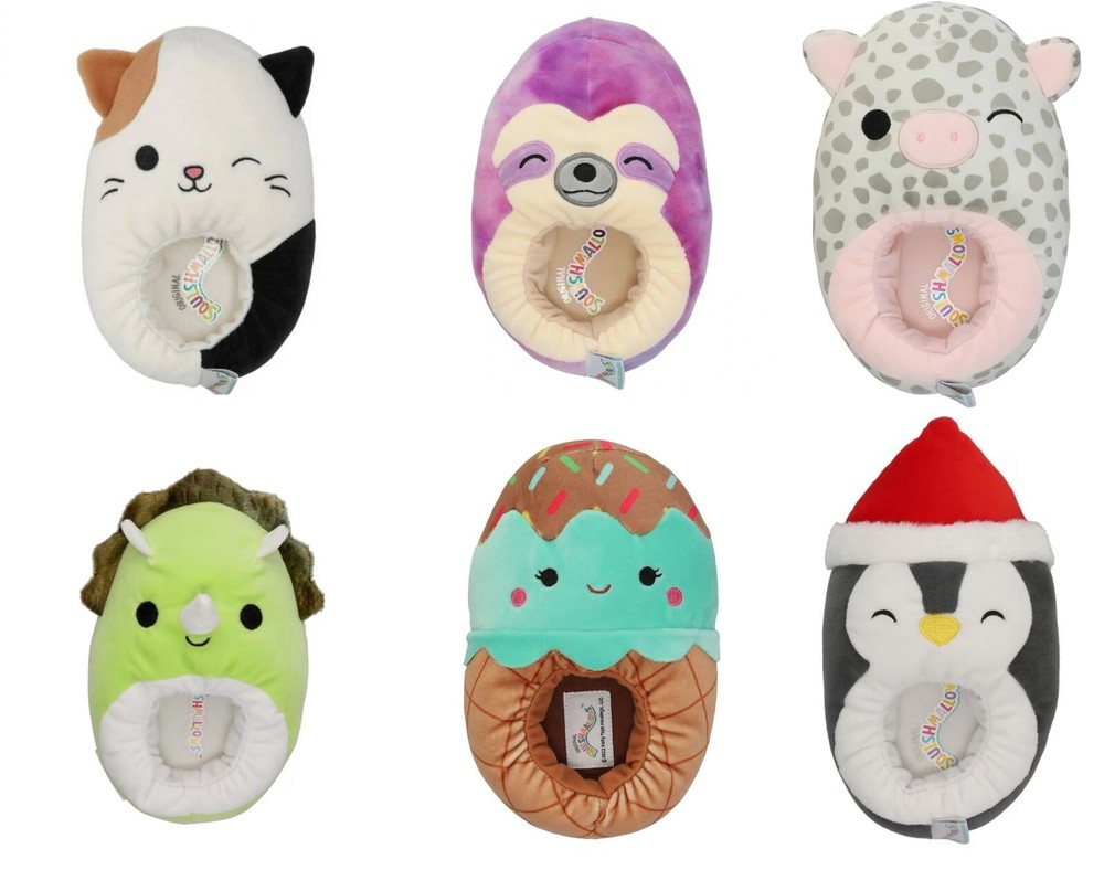 Squishmallows Kids & Adults Slippers Dog Cat Panda Sloth Pig Dino Penguin Ice