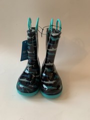 Zoogs Toddler Pull On Handle Rain Boots Hammerhead Shark Print Size 9