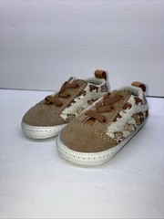 Vans Old Skool Low Infant Shoes Size 3 Brown w Bears Skate Lace Sneakers New