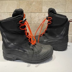 Columbia Rope Tow Kruser 2 Waterproof Snow Boots Black Orange BY5957-010 Size 7Y