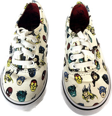 Limited Edition Kid’s Vans x Marvel Avengers Unisex Sneakers in White Multicolor