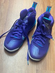 Nike LeBron 9 Summit Lake Hornets Purple Teal GS Size 6Y 472664-500