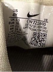 Nike CW7212-600 Pink White Black Unisex Kids Low Top Running Sneakers US 4Y