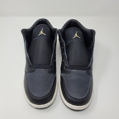 Air Jordan 1 Low SE GS Black Metallic Silver FZ3921-001 Youth Size 7Y