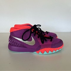 Nike Kyrie Irving 1 ‘Easter’ 2015 Youth GS High Top Sneakers, Purple/Orange, 6Y