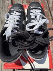 Nike Cortez Basic SL (GS) Black/White Leather Sneakers 5Y 904764-001