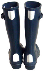 HUNTER Original JFT6000RMA Tall Matte Rubber Rain Boots Kids Black Size 3B-4G