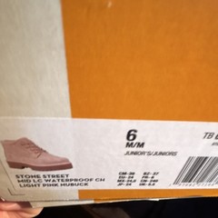 Timberland Stone Street Mid LC Waterproof Light Pink Nubuck Kids Boots Size 6