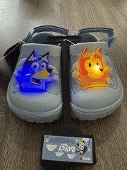 Disney Bluey & Bingo Slip On Clogs Light Up!! Boys Or Girls Toddler Size 7 NEW