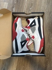 Jordan Air Jordan 4 Retro (PS) White/Red/Black 3Y Kids Sneakers BQ7669-160